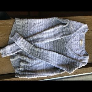 Hollister grey and white sweater